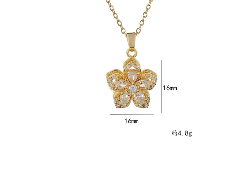 Colar Ms. Elegância Floral Banhado a Ouro