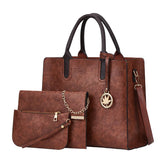 Bolsa em Couro Genuino + 2 Carteiras de Brinde - Luvy Premium