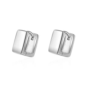 Brinco Argola Feminina Quadrada Lisa