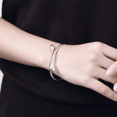 Pulseira Feminina de Aro com Pontas em Gota