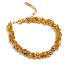 Pulseira Feminina com Elos Entrelaçados