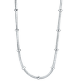 Colar Feminino Snake Quadrada com Esferas