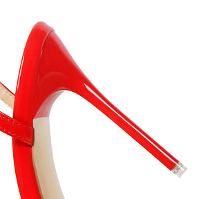 Mulheres 10.5cm sandálias de salto alto senhora metálico cinza couro patente stripper tornozelo cinta sandles casamento fetiche boate sapatos