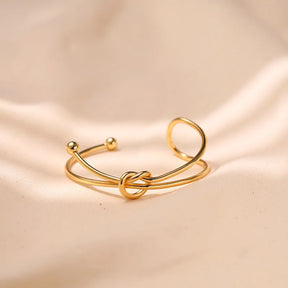Pulseira Dura Feminina Laço com Esferas