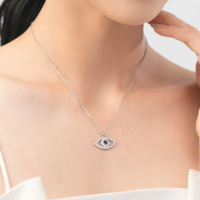 Colar Feminino de Prata Olho Grego