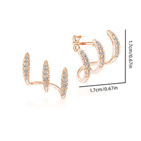 Brinco Feminino Garras de Tridente com Zircônias