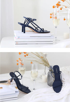 2024 verão sandálias baixas mulher terno de couro feminino bege sapatos femininos salto alto de salto baixo preto conforto novo stiletto meninas fas