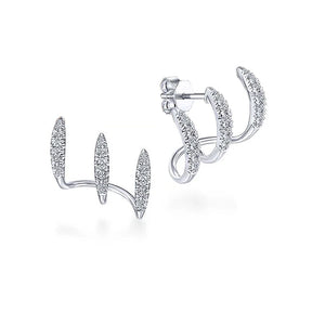 Brinco Feminino Garras de Tridente com Zircônias
