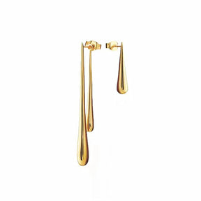 Brinco Gotas Feminino Comprida e Gota Curta