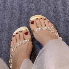 Sandálias de strass dourado para mulheres, salto alto estilete, sapatos elegantes femininos, alça traseira, sandálias de passarela, festa, verão, 2022, dourado
