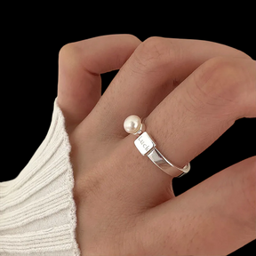 Anel Ajustável Feminino Luck com Pérola