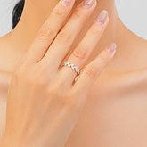 Anel Feminino Ajustável Pequenas Pétalas com Zircônia