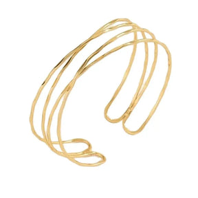 Bracelete Feminino Aros Torcidos Vazado