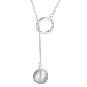Colar Feminino Snake com Esfera Fosca