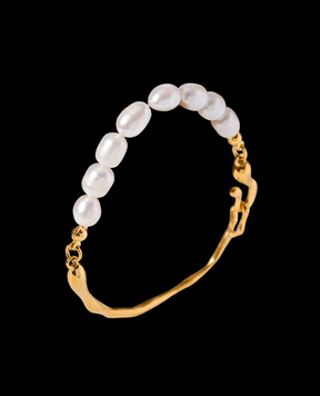 Pulseira Feminina com Pérolas Barrocas
