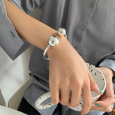 Bracelete Feminino Liso 2 Esferas