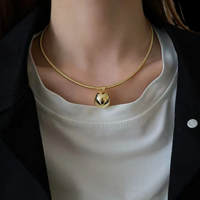 Gargantilha Feminina Choker com Pingente Bola