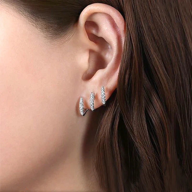 Brinco Feminino Garras de Tridente com Zircônias