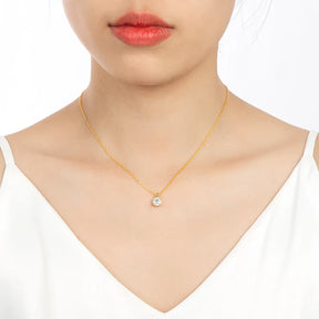 Colar Feminino Ponto de Luz com Moissanite